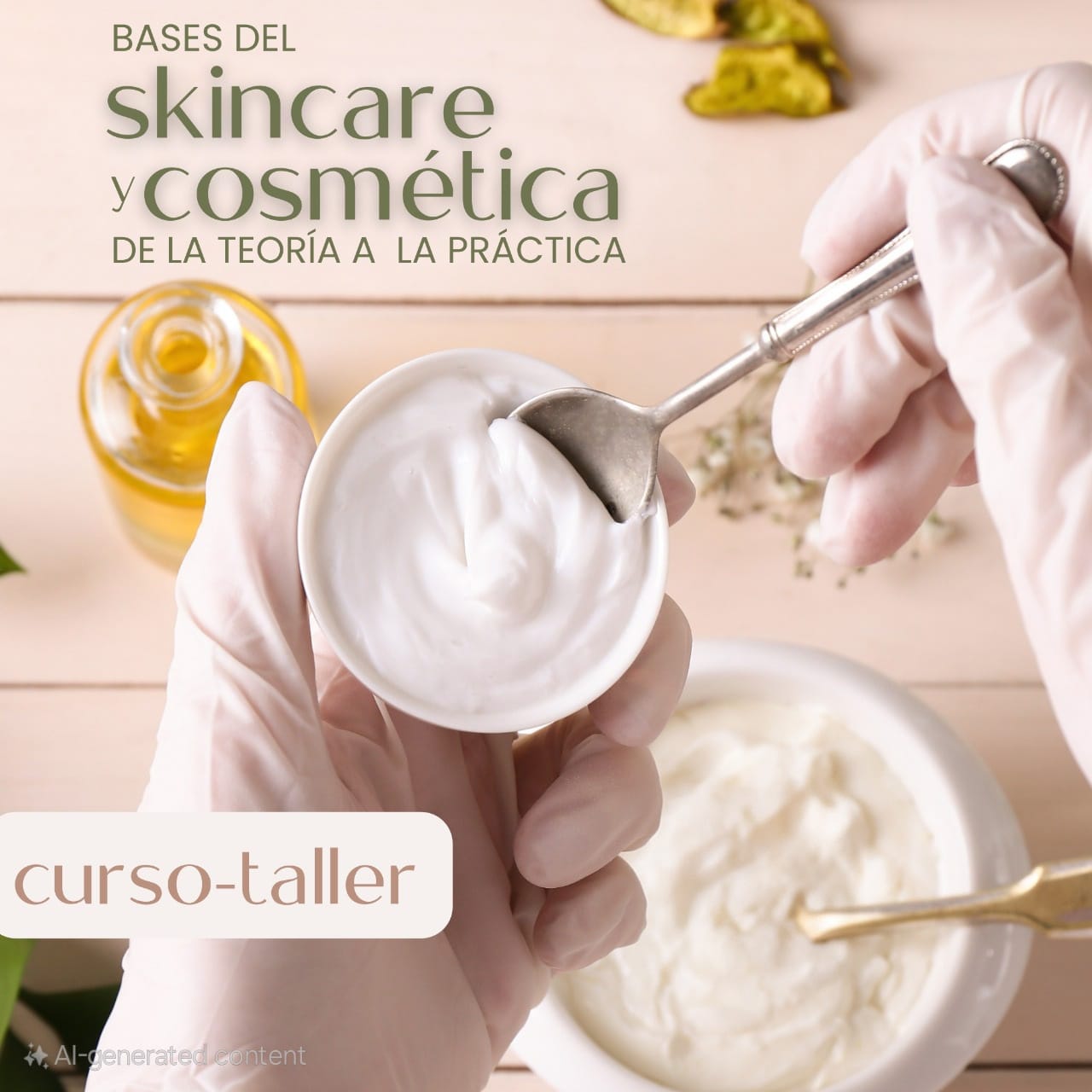INSCRÍBETE al curso-Taller 'Bases del skincare y cosmética: de la teoría a la práctica'